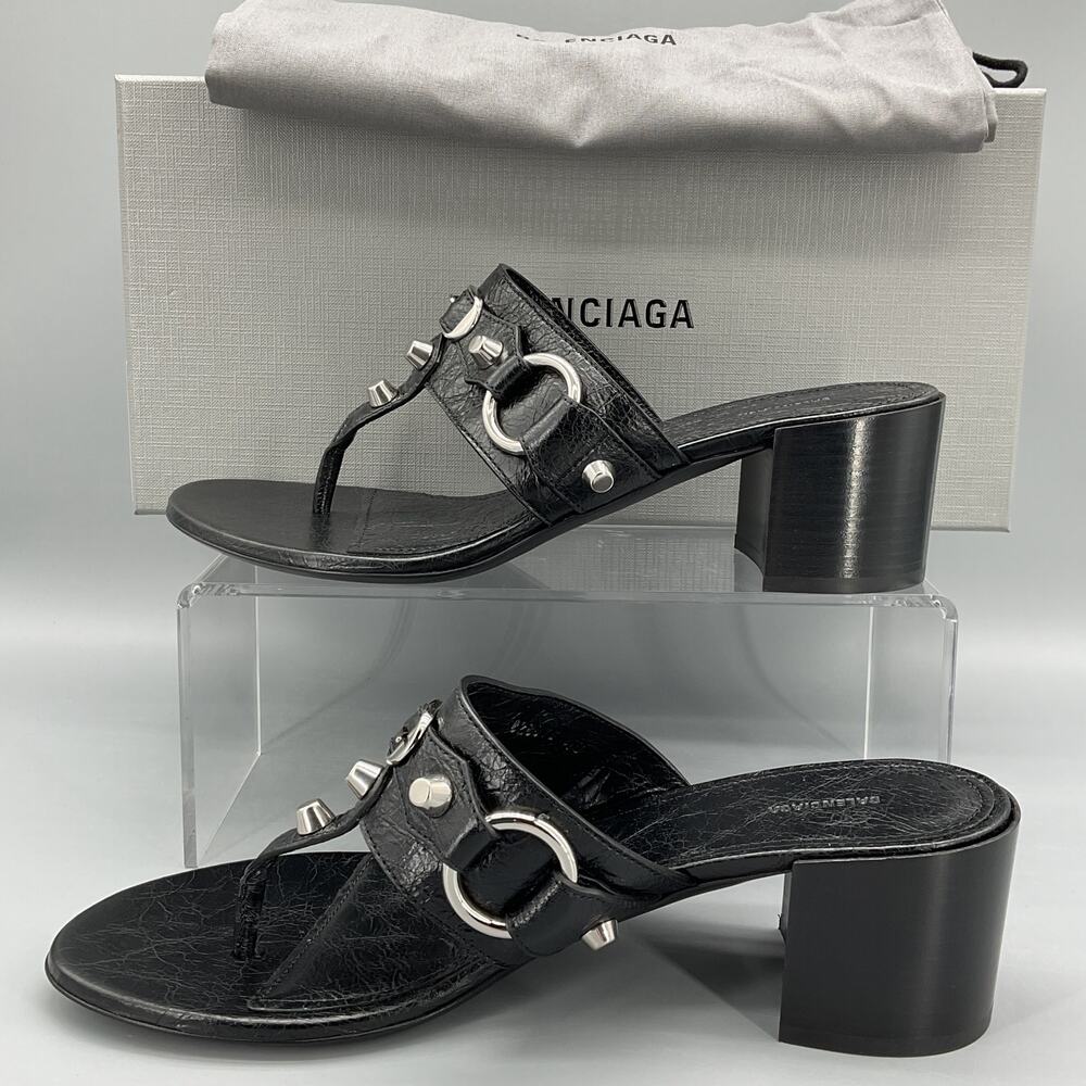 NEW Balenciaga Women’s City Thong Sandals Black Size US 10C/IT 40C - Picture 2 of 11